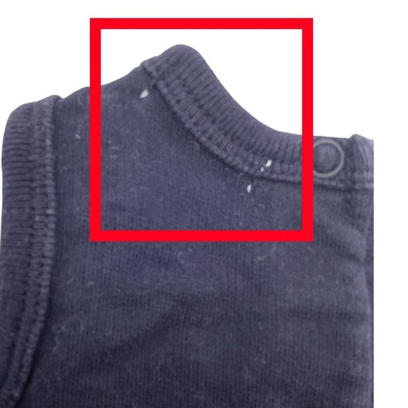 Ralph Lauren Baby Girl Size 3M Sleeveless Navy Blue Dress With Ruffle Hem Cotton - Picture 4 of 8